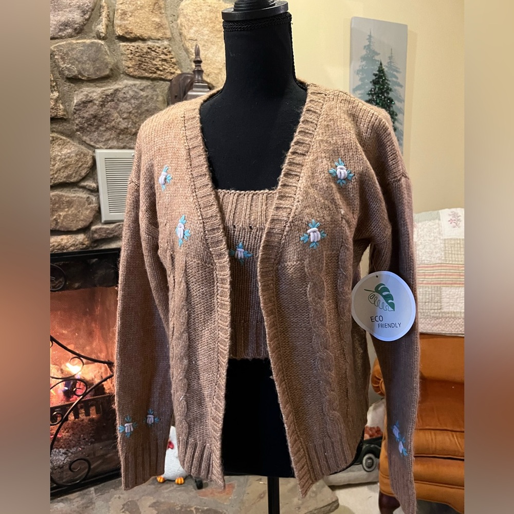 Crop sweater set